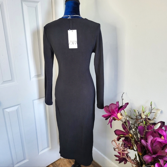 ZARA OTTOMAN KNIT DRESS NWT - Picture 5 of 16